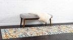 Unique Loom Rosso Collection Vintage, Geometric, Bohemian, Traditional, Distressed, Southwestern Area Rug, 2' 0" x 6' 0", Multi/Ivory