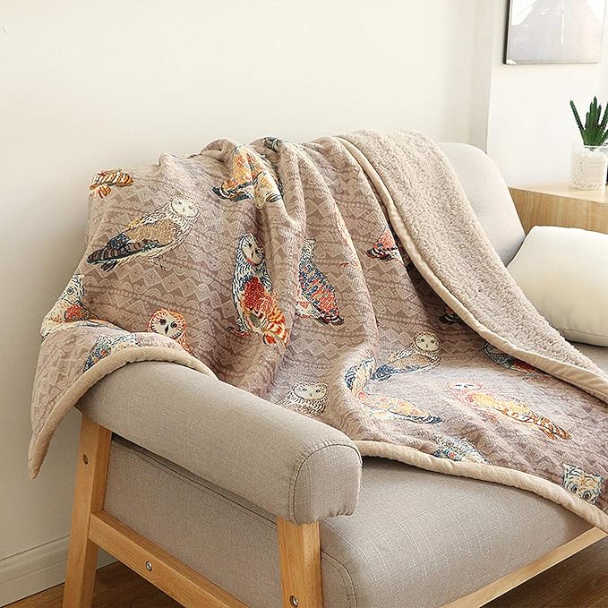 UKELER Owl Throw Blanket Queen Size 80'' x 90'', Soft Cozy Warm Throw Blanket for Bed/Couch/Sofa/Camping, Great Gift for Women's Day,Mother's Day,Father's Day,Thanksgiving,Christmas,Hallows' Day