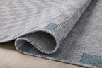 Loloi Amber Lewis Topanga Collection TOP-07 Silver/Blue 7'-10" x 10' Indoor/Outdoor Area Rug