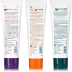 Himalaya Botanique Kids Toothpaste with Xylitol, Variety Pack of Bubble Gum, Orange & Cool Mint - Fluoride Free Toothpaste - Vegan, Gluten Free, No Artificial Flavors or Colors, 4 oz (Pack of 3)