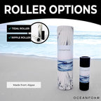 Oceanfoam Tidal Roller - Miami Blue - Muscle Massage Foam Roller for Back Pain & Stretching - Firm and Ergonomic Wide Wave Textured - Yoga, Athletics, & Wellness - Full Size, 20" x 5"