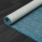 CAMILSON Outdoor Rug 6x9 Modern Area Rugs for Indoor and Outdoor Patios and Porches - Waterproof, Washable, Non-Shedding, Easy-to-Clean Outside Carpet (6 x 9, Solid - Aqua)