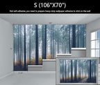 WFBHUA-Dark Forest Tree Wallpaper Mural Nursery Woodland Natural Landscapes Wall Murals for Bedroom Living Room(Not Peel and Stick)