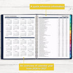 2026 Appointment Book/Planner - Weekly Appointment Book 2026, January - December 2026, 8.26"x 11.4", Daily/Hourly Planner with Tabs, 15 Minutes, Wirebound - Blue