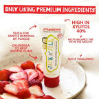 Jack N' Jill Natural Toothpaste for Baby and Infants - Fluoride Free Training Toothpaste, 40% Xylitol, BPA Free - Strawberry, 1.76 oz (Pack of 2)