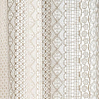 Sutuo Home Boho Sheer Curtain 108 Inches Long, Crochet Lace with Bohemian Hollow Knitted Handmade Tassels,Vintage Farmhouse Window Treatment for Bedroom, Rod Pocket, 1 Panel 59" W x 108" L, Beige
