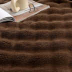YUSOKI Luxury 3D Bubble Throw Blanket 2lb,All Ages,Home Decoration, (Brown,50 * 60inches)