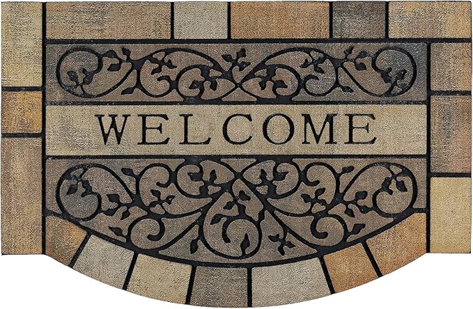 CHICHIC Door Mat Welcome Mat 17x 29 Inch Front Door Mat Outdoors for Home Entrance Outdoors Mat for Outside Entry Way Doormat Entry Rugs, Heavy Duty Non Slip Rubber Back Low Profile,Vine