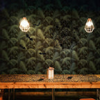 ZeeDix 39 Pcs Halloween Decorations Kit Black Lace Spiderweb Round Tablecloth Table Runner, Giant Spider Cobweb Fireplace Scarf with 36PCS Scary 3D Bats Wall Stickers for Halloween Party Decor
