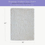 Bigacogo Chunky Knit Throw Blanket for Couch, 40x60 inches, 100% Hand Knitted with Thick Jumbo Chenille Yarn, Cozy Soft Large Rope Knot Cable Crochet Blankets for Sofa Bed Living Room, Ivory
