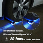 VOLISUN Solar Deck Lights, 8-Pack Led IP67 Waterproof Outdoor Warning Step Lights for Driveway, Sidewalk, Garden Pathway, Yard (Blue)