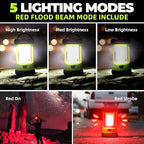Rechargeable Camping Lantern, 3000LM 5 Light Modes Camping Light 4400 Capacity Phone Charger LED Impact-Resistant Flashlight Lantern Portable Waterproof Hurricane Lanterns for Emergency(Pale Green)