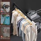 Wall Mounted Clothes Hanger,Clothes Drying Rack,Laundry Drying Rack,Drying Rack Clothing,Laundry Hanger Rack,Retractable Dryer Racks,Collapsible, Aluminum,can be Fold Upward & Left & Right