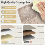 Yawinhe Fabric Storage Bins with Handles, Foldable Baskets for Shelves, Cubes with 3 Handles, Large Boxes for Clothes, Beige, 16.9''Lx11.8''Wx10.2''H, 4-Pack