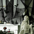 Biubee 5Pcs Halloween Black Creepy Cloth - Spooky Gauze Fabric Cloth for Haunted Horror House Halloween Party Doorway Outdoors Decoration (30" × 72")