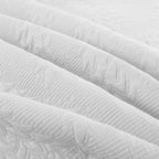 MarCielo 3-Piece Christmas Quilt 100% Cotton Oversized Bedspread Lightweight Coverlet Embroidery Christmas Tree Pattern Bedding Set (TC Bright White, Oversized King (118"x106"))