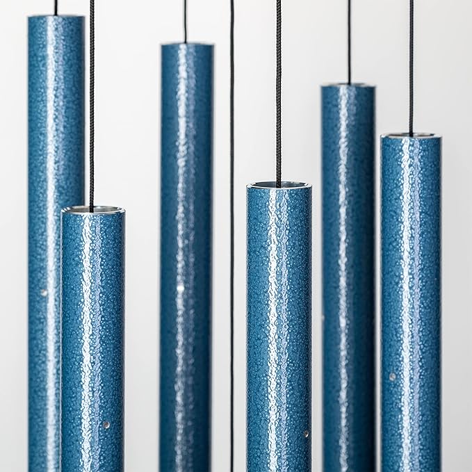 Corinthian Bells by Wind River - 36 inch Sky Blue Wind Chime for Patio, Backyard, Garden, and Outdoor Decor (Aluminum Chime) Made in The USA
