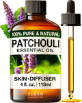Kukka Patchouli Essential Oil for Skin & Diffuser - 4 Fl Oz - 100% Pure Natural Patchouli Oil, Captivating Scent for Body Perfumes, Aromatherapy & Soap Making Scent DIY
