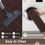 BEQHAUSE Dirt Trapper Door Mat 36" x 60", Doormat Non-Slip Entryway Rugs Washable, Dog Door Mat Stain Resistant and Absorbent Welcome Floor Mat for Front Back Door, Muddy Wet Shoes & Paws, Brown