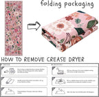 Runners for Hallways Kitchen Runner Rug Non Slip 2'x 10' Long Washable Rugs with Rubber Backing Soft Floral Carpet Runner for Hallways, Kitchen, Laundry, Bedroom, Bathroom(Pink)
