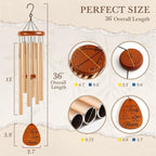 60th Wedding Anniversary Wind Chime, Happy 60th Anniversary Romantic Gifts for Couple, Parents, Wife, Husband, Friends, Diamond Anniversary's Keepsake Gifts Ideas-Large 36''