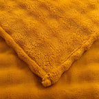 YUSOKI Luxury 3D Bubble Throw Blanket 2lb,All Ages,Home Decoration, (Gold,50 * 60inches)