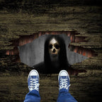 3D Halloween Wall Decals Scary Skeleton Halloween Wall Stickers, Spooky Long Hair Zombie Floor Decor Posters Decals Decorations for Living Room Bedroom Party Supplies