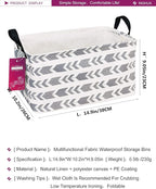 Rectangular Storage Basket Fabric Organizer Bin for Toys,Books,Clothes,Gifts,Pets-Perfect for Home,Office,Nursery,Dorm,Shelf(Rec Grey Arrow)