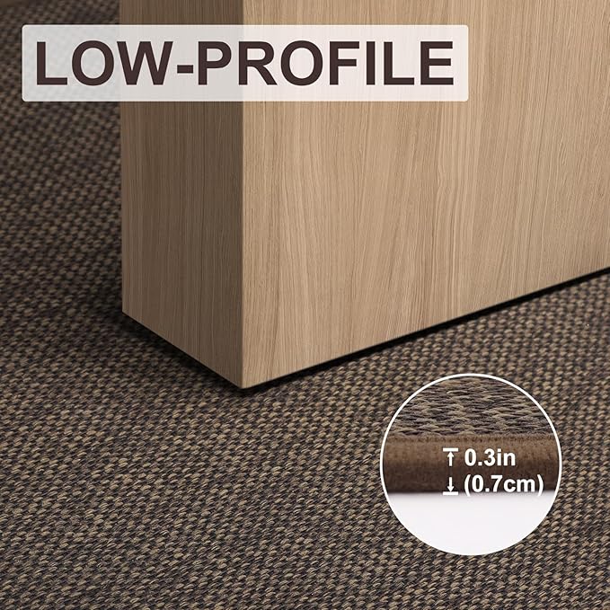 LEKEEPGO Door Mat 24"x47", Non Slip Door Mat Indoor Entrance, Rubber Backing Front Indoor Door mat Washable Absorbent Low-Profile Entryway Entry Resist Dirt Inside Door Mats, Brown