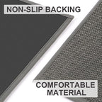 LEKEEPGO Door Mat 17"x29", Non Slip Door Mat Indoor Entrance, Rubber Backing Indoor Door mat Washable Absorbent Low-Profile Doormat Front Entryway Entry Resist Dirt Inside Door Mats, Grey