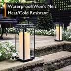 Homemory 10" x 4" Large Waterproof Outdoor Flameless Candles with Remote Control and Timer, Battery Operated Flickering LED Pillar Candles for Outdoor Larterns, Porch, Long Lasting, Set of 2