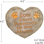 Spoontiques - Garden Décor - Dogs Leave Pawprints Stepping Stone - Decorative Stone for Garden