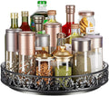 Lazy Susan Turntable Organizer, 13 inch Large Rotating Spice Rack Lazy Susan for Dining Table Top Cabinet Countertop Pantry Kitchen Cupboard Bathroom Black