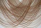 Large Macrame Wall Hanging Brown Die-Dyed 59.00" W x 31.00" L Boho Wall Decor Yarn Tapestry Craftsmanship Home Macrame Wall Decor