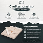 Gold Case Throw Blanket for Couch – 100% Recycled Turkish Cotton Blankets & Throws – Elegant Decorative Throw Blankets for Living Room Sofa – Woven Throws for Couch – Retro Beige – 50x60