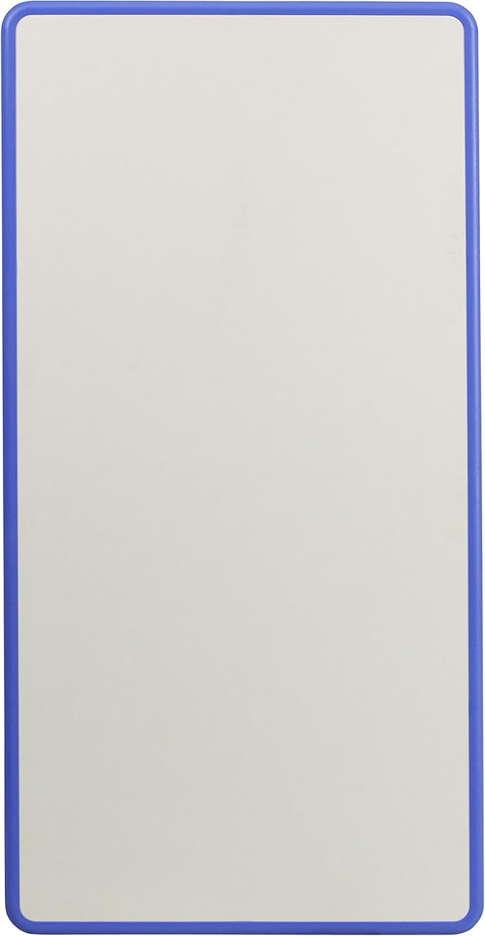 Flash Furniture Wren 23.625''W x 47.25''L Rectangular Blue Plastic Height Adjustable Activity Tables with Grey Tops, Set of 3