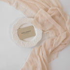 3Pcs Beige Gauze Rustic Cheesecloth Table Runner 120 Inch 10 FT for Wedding Baby Shower Bridal Shower Birthday Engagement Garden Outdoor Party Long Sheer Boho Decorations