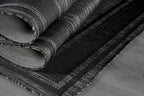 Beverly Rug Outdoor Rug 8x10 Modern Bordered Area Rugs for Indoor and Outdoor Patio Deck Porch Garden Waterproof Weather Sun Resistant Washable Outside Carpet (8 x 10 Black)