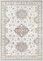 Washable Area Rugs for Living Room - 5x7 Neutral Vintage Distressed Floral Farmhouse Boho Large Soft Floor Rug Indoor Non Slip Carpet for Living Room Bedroom Dining Room Office - Blue Brown