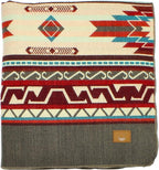 Inca Aztec Throw, Queen, King Blanket | Southwest Indian Navajo Boho Style | Native Cover for Camping, Bedding, Couch, Vanlife | Faux Alpaca, Lightweight, Hypoallergenic (Chimborazo Beige, Throw)