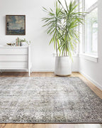 Loloi Layla Collection LAY-06 Taupe/Stone 2'-0" x 5'-0" .13" Thick Accent Rug, Soft, Durable, Vintage Inspired, Distressed, Low Pile, Non-Shedding, Easy Clean, Printed, Living Room Rug