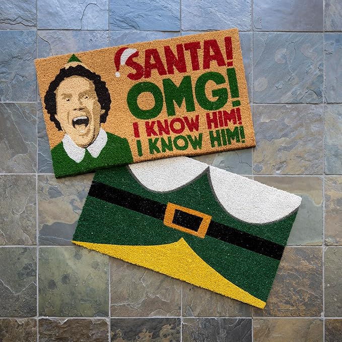 Gertmenian Paramount The Elf Coir Doormat - 2x3 Welcome Mat (2-Pack), Ideal for High Traffic Areas in Front Door, Garage, Entryway - OMG/Costume, 80025