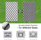 OLANLY Reversible Outdoor Rug 5x8 ft Clearance, Waterproof Outdoor Plastic Straw Rug with Interlacing Pattern, RV Mat for Patio, Camping, Balcony, Deck, Backyard, Black & White