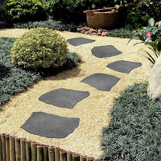 3 Pack Rubber Stepping Stones Outdoor Garden Rubber Pavers Pathway Walkway Paving Stones