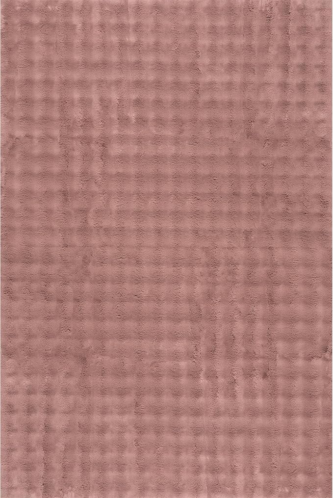 nuLOOM Jeni Checkered 3'9" x 6' Machine Washable Area Rug for Living Room Bedroom Dining Room Kitchen, Burgundy