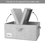 GRANNY SAYS Fabric Storage Bin with Lid, Decorative Storage Box, Extra Large Storage Baskets, Closet Organizer, Gray, 1-Pack