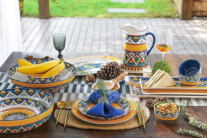 Bico Havana Ceramic 16 inch Oval Platter, Microwave & Dishwasher Safe