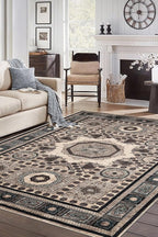 Keen Home Design 3x5 Rug - Machine Washable Entry Rug with Non-Slip Backing, Ideal for Enteryway, Kitchen, Bathroom, Laundry Room - Vintage, Easy Clean, Durable, Low Pile Rug - (3' x 5')