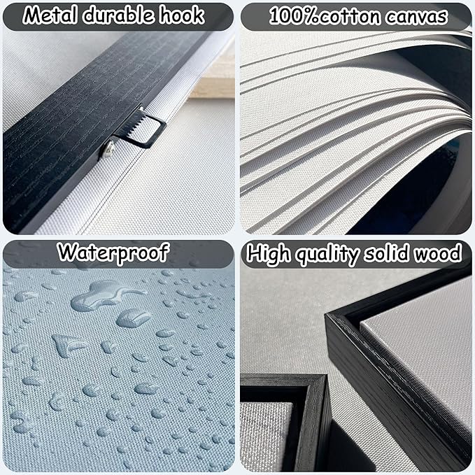 AJAZIKO Red Wall Art - Modern Framed Wall Art for Living Room - Red Tree Black and White Landscape Canvas Prints Posters & Prints for Home Office Bedroom Decorations - Large Wall Pictures 29×58IN