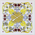 The Gears Clock Wall Clock Italy Collection with Moving Gears (Positano, 36 inch Square)